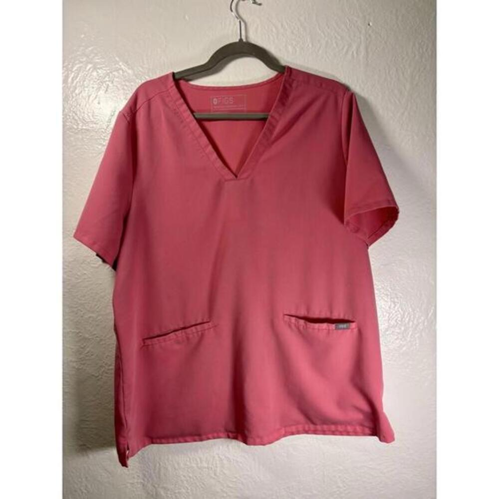 Figs Technical Collection Scrub Top XXL Salmon Pink Caregiver Nurse Dental